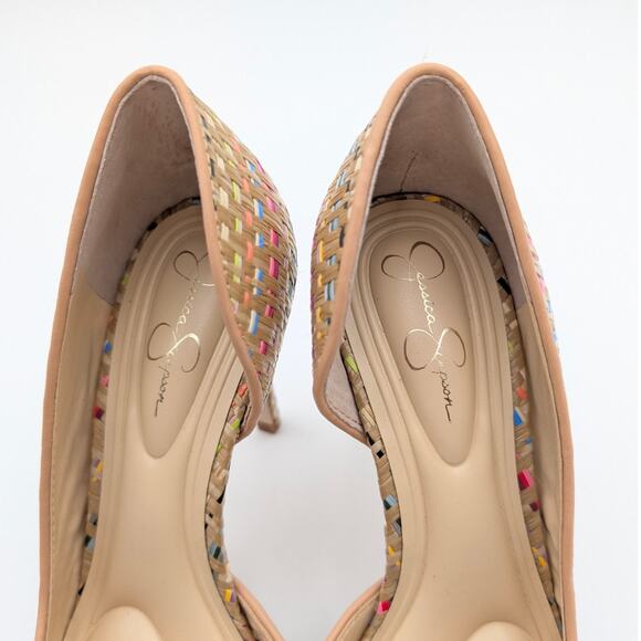 Jessica Simpson Prizma High Heel Pumps Women's Natural Multi Size US6M EU36.5 - Picture 9 of 10